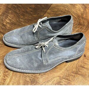 Vtg Cole Haan Men's 10.5 C10104 Distressed Split Toe Gray Lace-Up Oxford Shoes